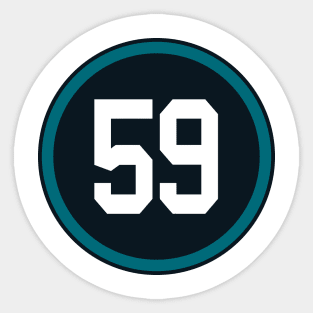 Aaron Lynch Number 59 Jersey Jacksonville Jaguars Inspired Sticker